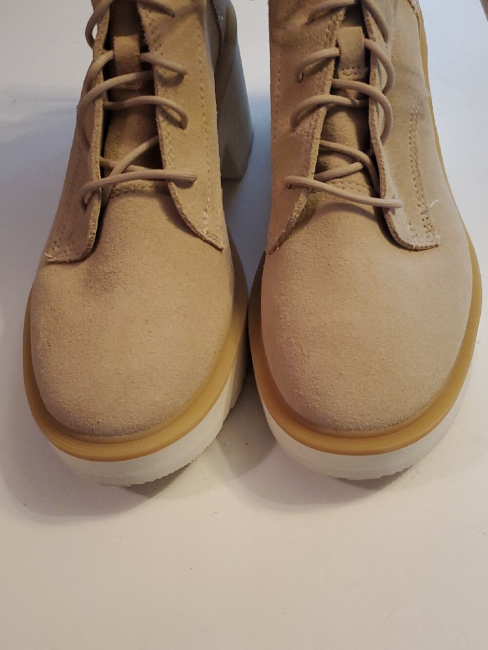 Sorel Women's Lace-Up Suede Platform Boots in Beige - Picture 4 of 13